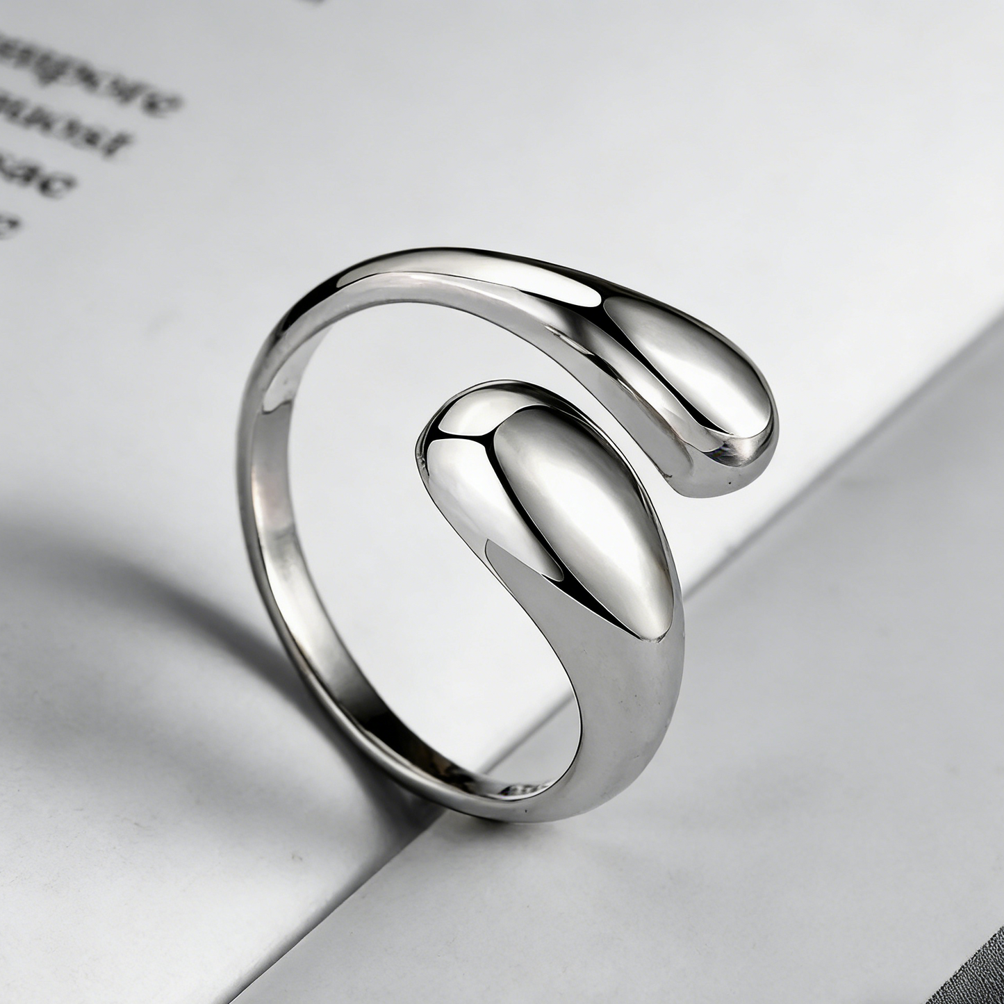 ElaraBond Celestine Geometric Sterling Silver Ring