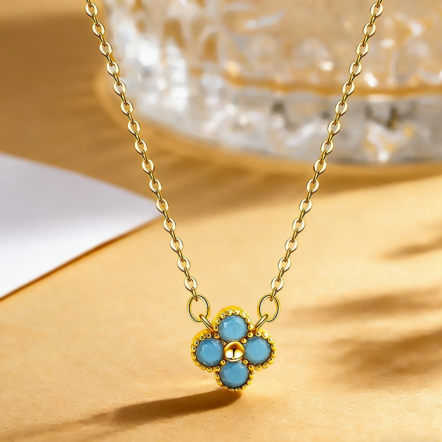 ElaraBond Lucky Clover Pendant Necklace