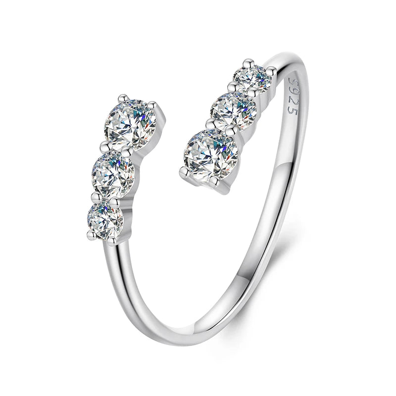 ElaraBond Aurora Moissanite White Gold Ring