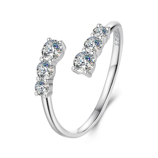 Aurora Moissanite White Gold Ring