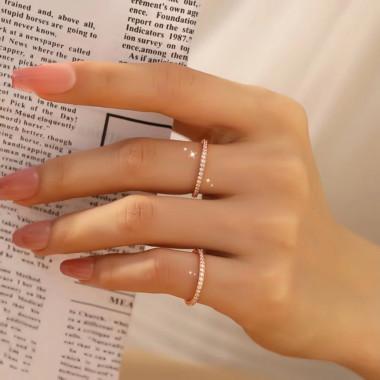 ElaraBond Dazzle Full Pavé Stacking Ring