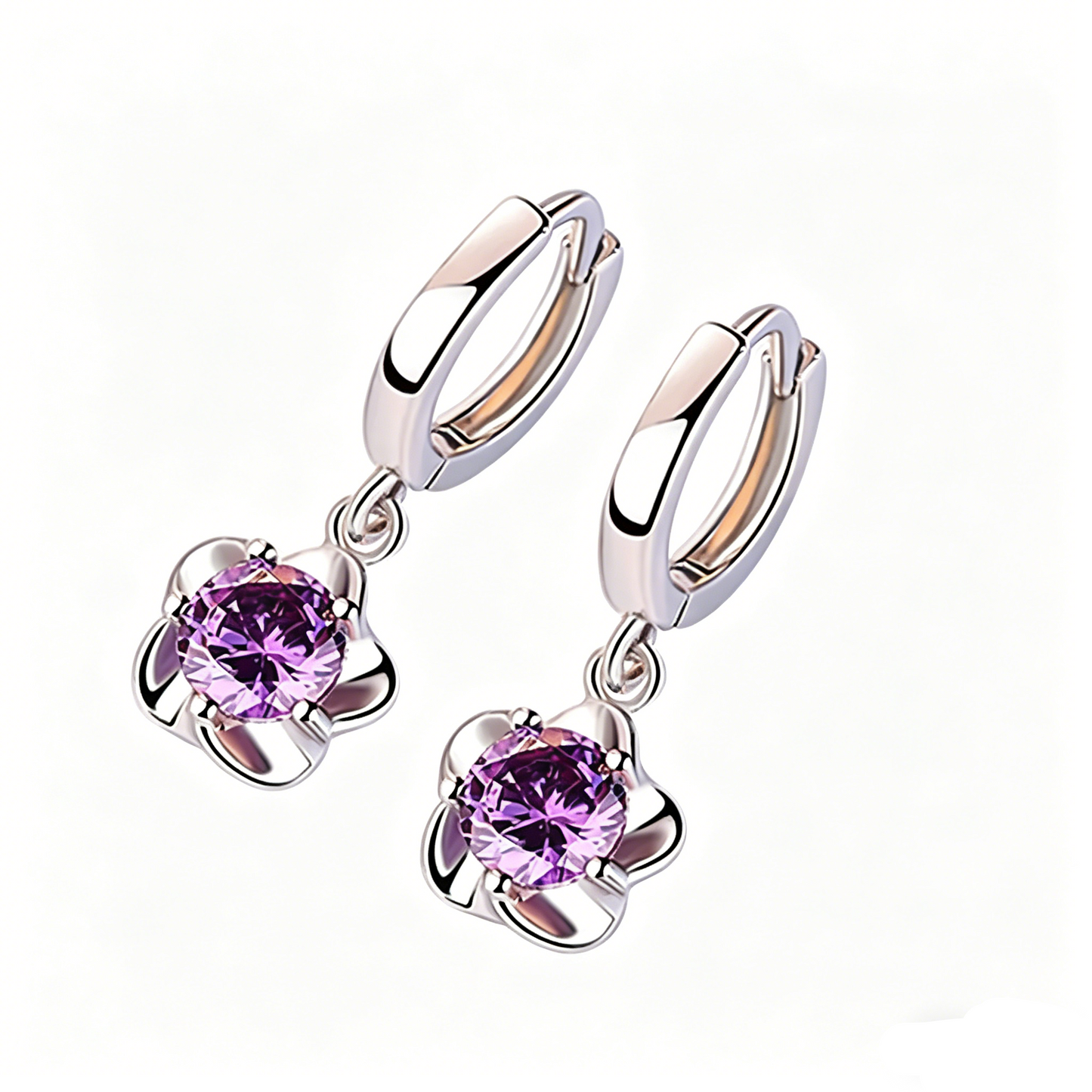 ElaraBond Retro Face Zircon Stud Earrings