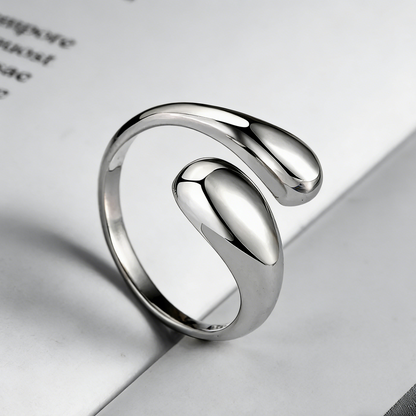 ElaraBond Celestine Geometric Sterling Silver Ring