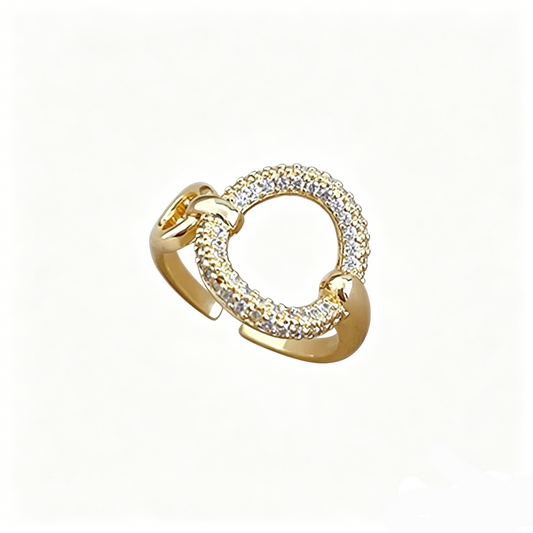 Elara Bond Géo Hollow Geometric Statement Ring
