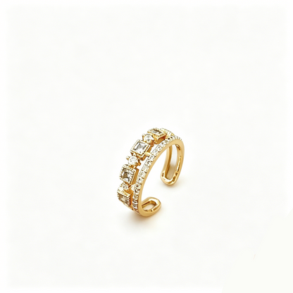 Elara Bond Géo Hollow Geometric Statement Ring