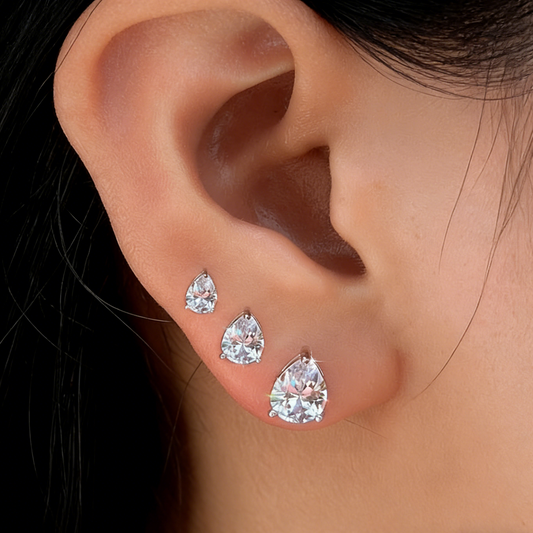 ElaraBond Ondine CZ Water Drop Studs
