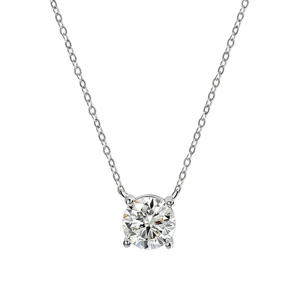 ElaraBond  Moissanite Solitaire Pendant Necklace