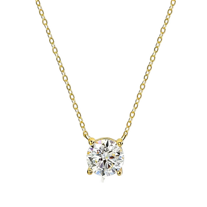 ElaraBond  Moissanite Solitaire Pendant Necklace