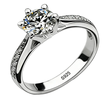 ElaraBond Classic Six-Prong Solitaire Ring