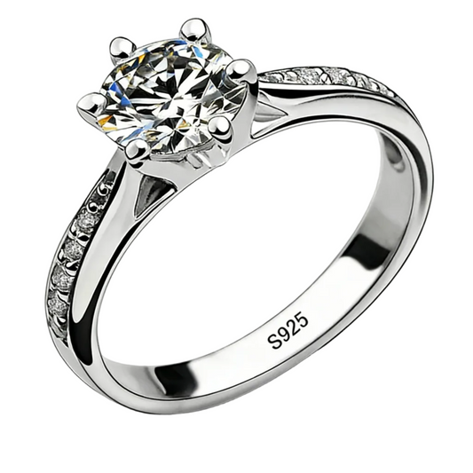 ElaraBond Classic Six-Prong Solitaire Ring