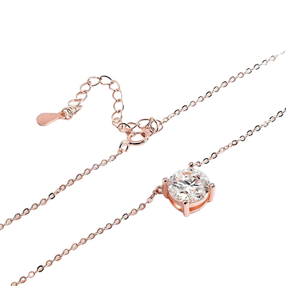 ElaraBond  Moissanite Solitaire Pendant Necklace