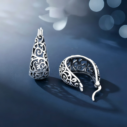 ElaraBond Branche Vintage Vine Hoop Earrings
