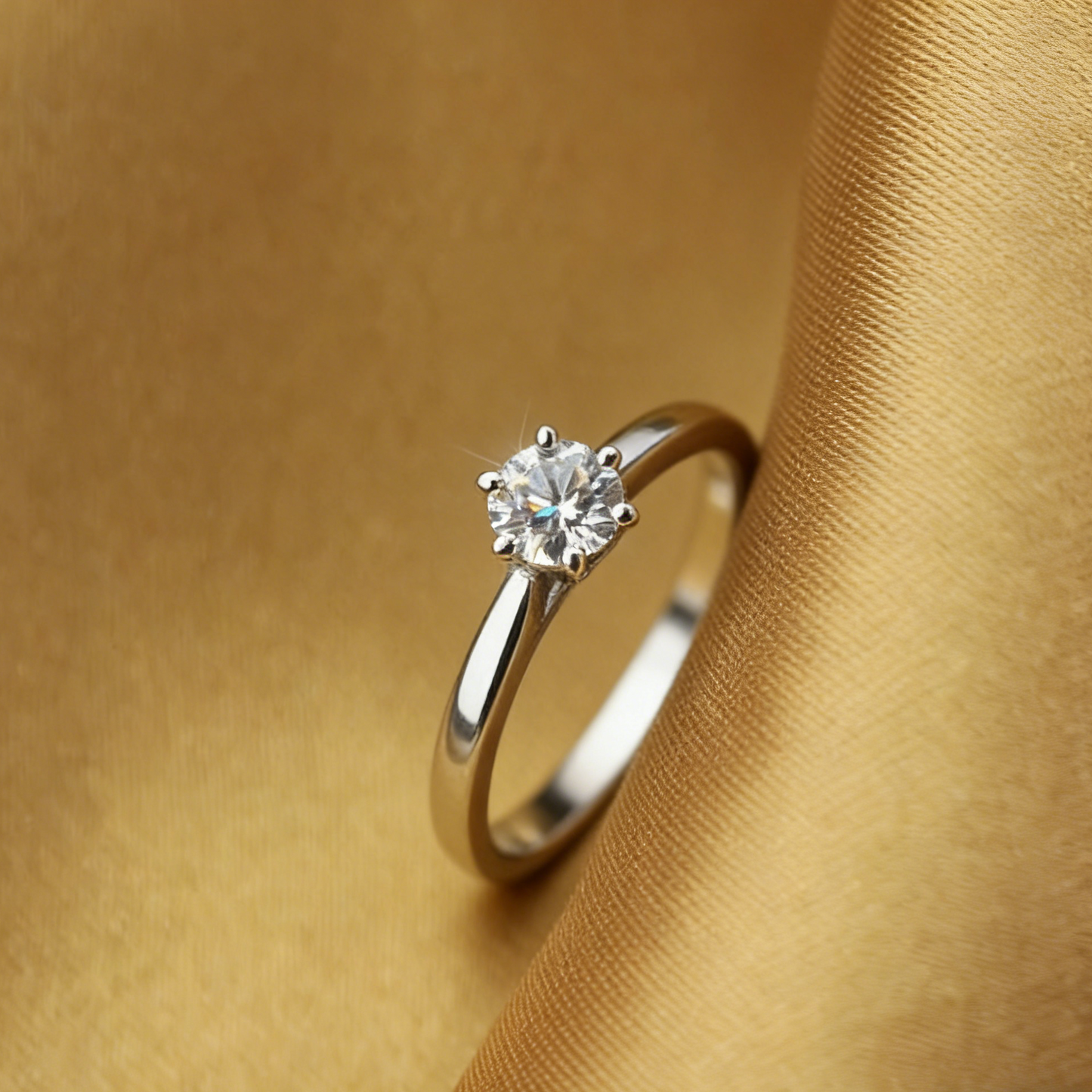 ElaraBond Classic Six-Prong Solitaire Ring