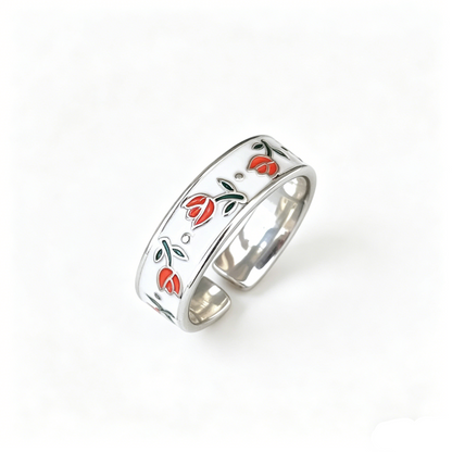 Elara Bond Fleur Enamel Tulip Ring