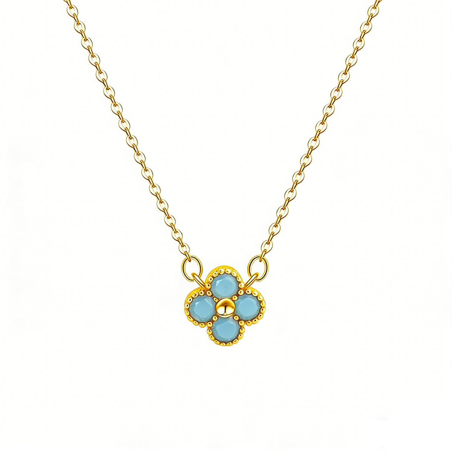 ElaraBond  Lucky Clover Pendant Necklace