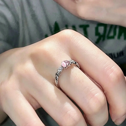 Elara Bond Rosé Crystal Heart Ring