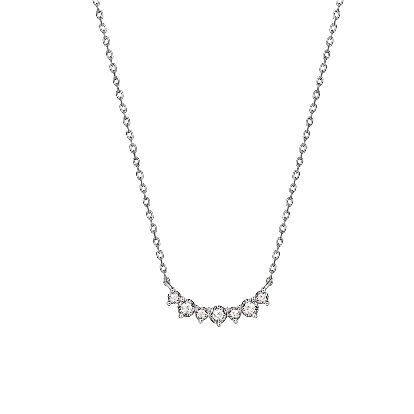 ElaraBond Lunar Glow Pavé CZ Crescent Necklace