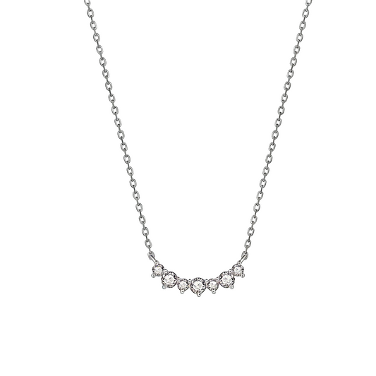 ElaraBond Lunar Glow Pavé CZ Crescent Necklace