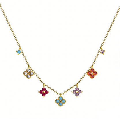 ElaraBond  Lucky Clover Pendant Necklace