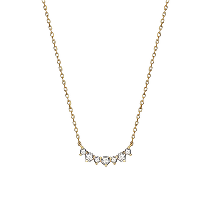 ElaraBond Lunar Glow Pavé CZ Crescent Necklace