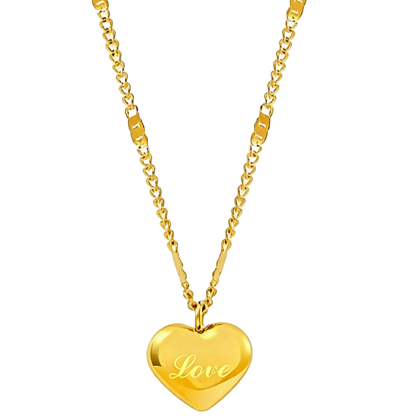 ElaraBond Sculpted Heart Choker Necklace