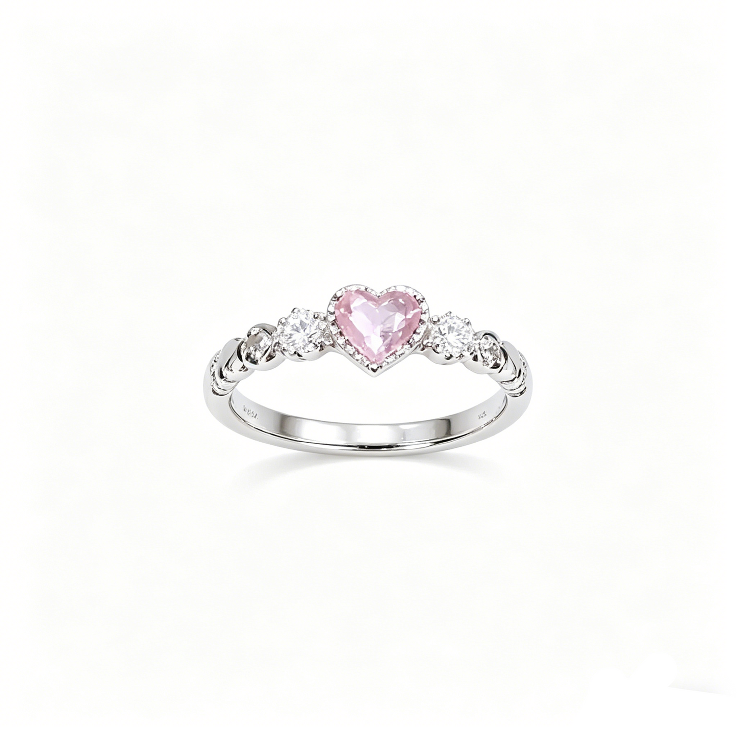 Elara Bond Rosé Crystal Heart Ring