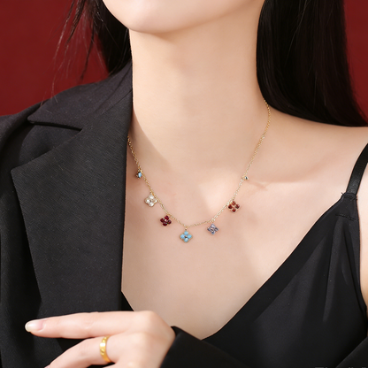 ElaraBond  Lucky Clover Pendant Necklace