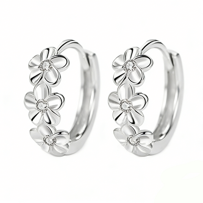 ElaraBond Petal Crystal Zircon Stud Earrings