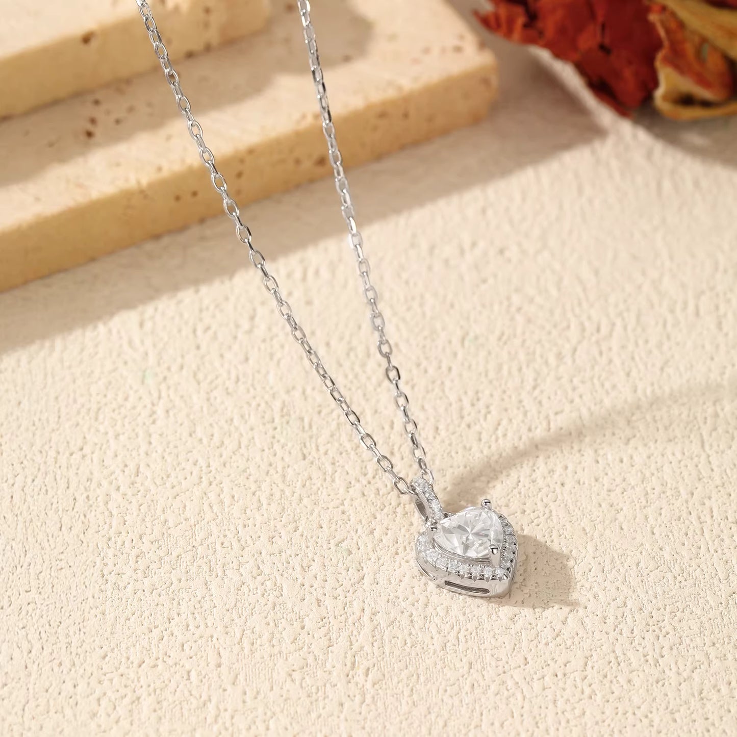ElaraBond Eternal Love Pavé CZ Heart Necklace