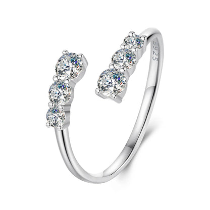 ElaraBond Aurora Moissanite White Gold Ring
