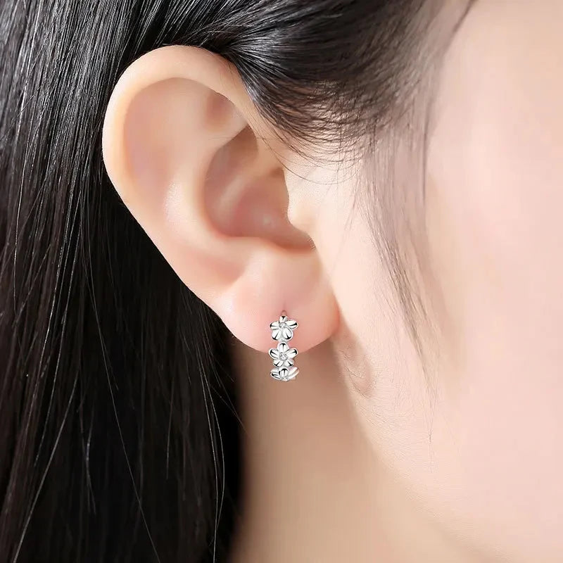 ElaraBond Petal Crystal Zircon Stud Earrings