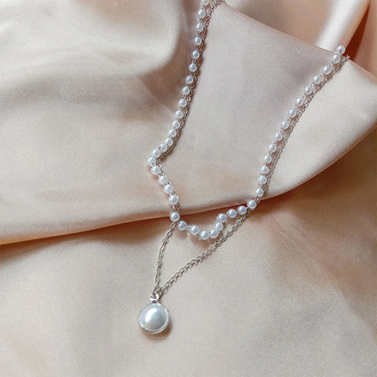 ElaraBond  Lumière Double Layer Pearl Choker