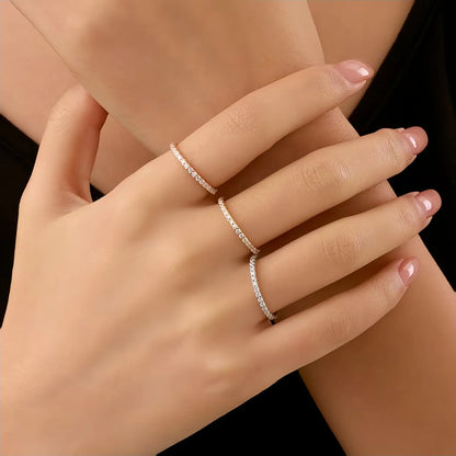 ElaraBond Dazzle Full Pavé Stacking Ring