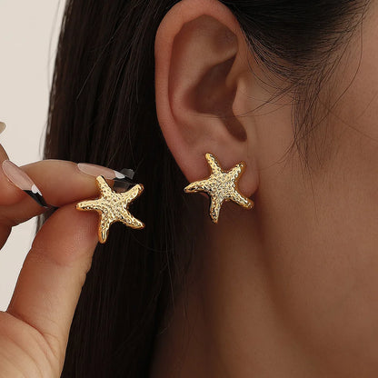 ElaraBond  Coquille Ocean Shell Texture Studs