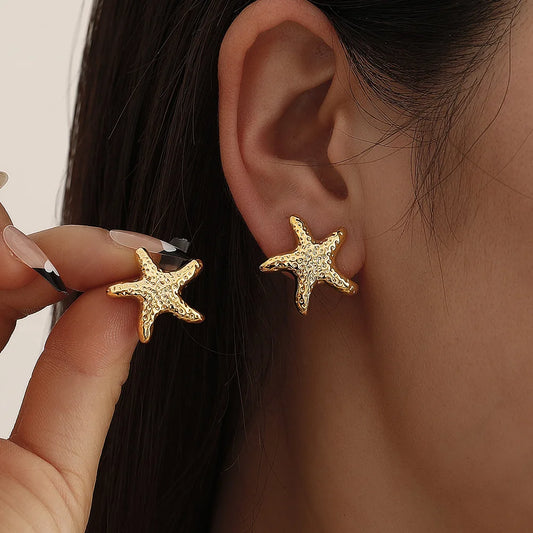 ElaraBond  Coquille Ocean Shell Texture Studs