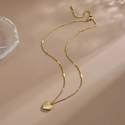 ElaraBond Sculpted Heart Choker Necklace