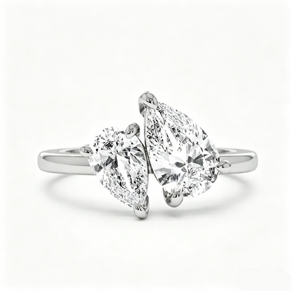 ElaraBond Goutte Water Drop Zircon Ring