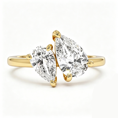 ElaraBond Goutte Water Drop Zircon Ring