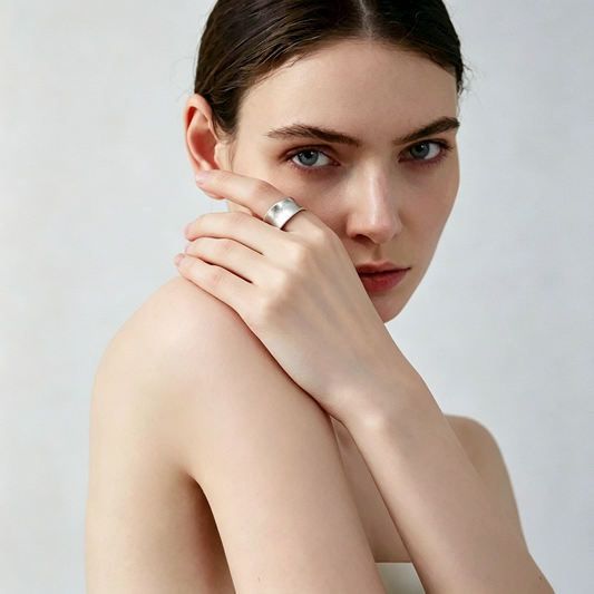 ElaraBond  Vintage Open Wide Band Ring
