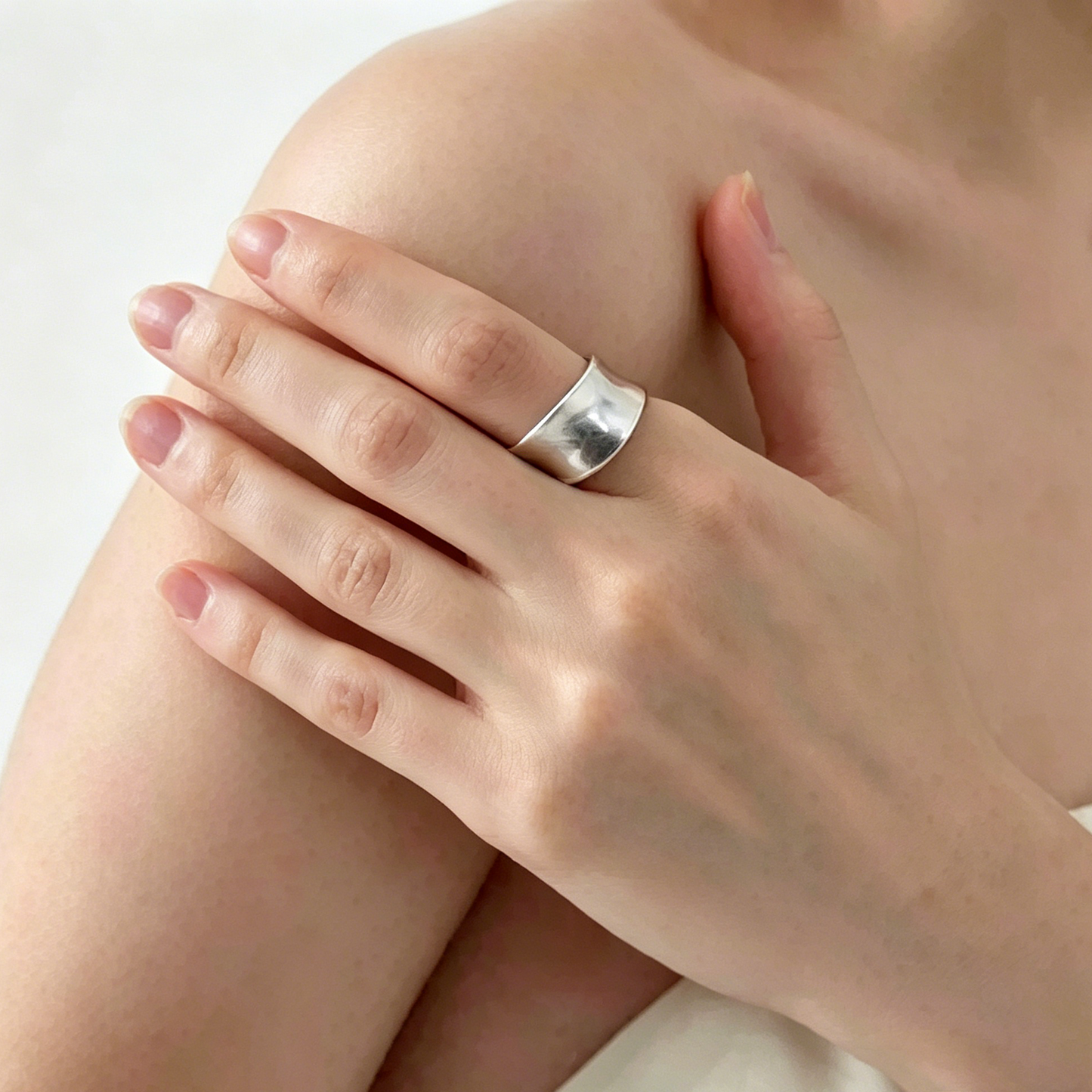 ElaraBond  Vintage Open Wide Band Ring