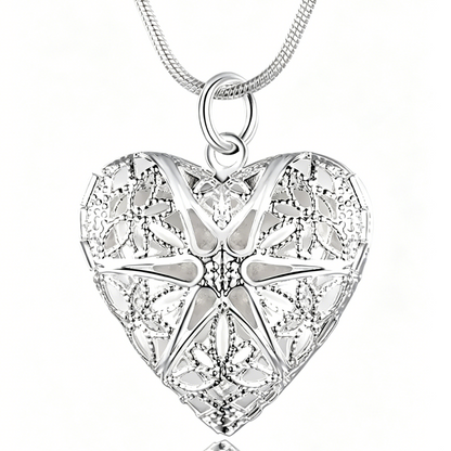 ElaraBond Souvenir Heart Photo Locket Necklace