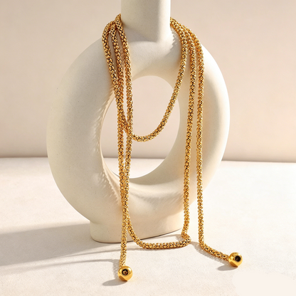 ElaraBond  Perle Layered Square Pearl Statement Necklace