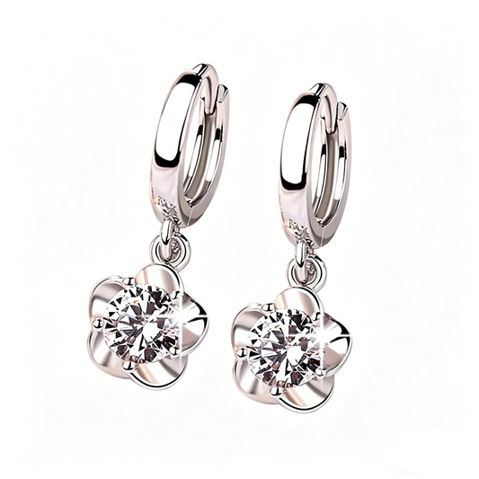 ElaraBond Retro Face Zircon Stud Earrings